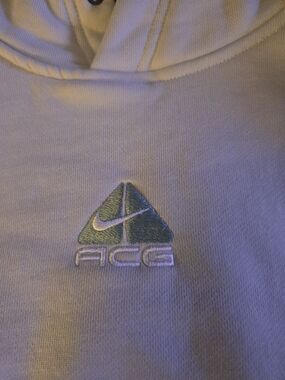 Nike ACG Hoodie - Cream with Green Embroidered Logo